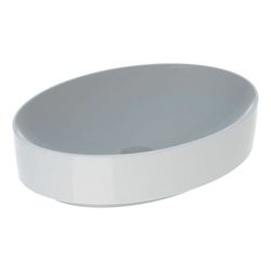 Geberit VariForm Aufsatzwaschtisch, oval, Breite 55cm, Tiefe 40cm, ohne Hahnloch, oh... GEBERIT-500771012 4025416684053 (Abb. 1)