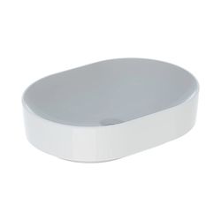 Geberit VariForm Aufsatzwaschtisch, elliptisch, Breite 55cm, Tiefe 40cm, ohne Hahnlo... GEBERIT-500774002 4025416303053 (Abb. 1)