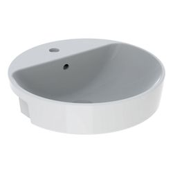 Geberit VariForm Halbeinbauwaschtisch rund Durchmesser 50cm, Hahnloch mittig, Überla... GEBERIT-500782012 4025416690641 (Abb. 1)