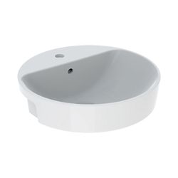 Geberit VariForm Halbeinbauwaschtisch rund Durchmesser 50cm, Hahnloch mittig, Überla... GEBERIT-500782012 4025416690641 (Abb. 1)