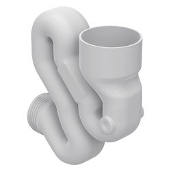 Geberit Schneckengeruchsverschluss für Urinal, PP, horizontal, DN 40-DN 50, 45mm, 24... GEBERIT-242029001 4025416861836 (Abb. 1)