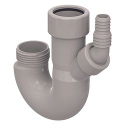 Geberit Doppelkammergeruchsverschluss mit Winkelschlauchtülle Außendurchmesser 40mm ... GEBERIT-242102061 4025416861430 (Abb. 1)