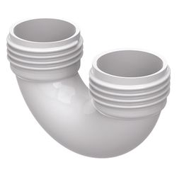 Geberit Gewindebogen, 40mm, 180 Grad, 8cm, 5,8cm, Alpinweiß, 242098111... GEBERIT-242098111 4025416861362 (Abb. 1)