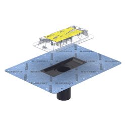 Geberit Flansch für CleanLine Duschrinnen, mit Bauschutzdeckel, 243553001... GEBERIT-243553001 4025416544043 (Abb. 1)