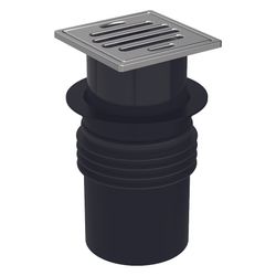 Geberit Bodenablauf Varino, 1,1l/s, 10x10cm, PP, Edelstahl 304, 388060001... GEBERIT-388060001 4064746094064 (Abb. 1)