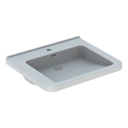 Geberit Renova Comfort Square Waschtisch barrierefrei, Breite 65cm, Tiefe 55cm, Hahn... GEBERIT-128665000 4022009317725 (Abb. 1)
