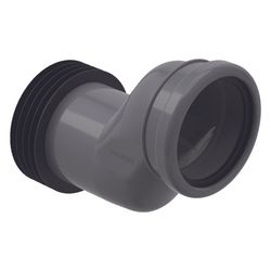 Geberit Anschlussstutzen für Wand-WC, 5cm etagiert, 90mm, PVC, Grau, 388352291... GEBERIT-388352291 4025416279099 (Abb. 1)