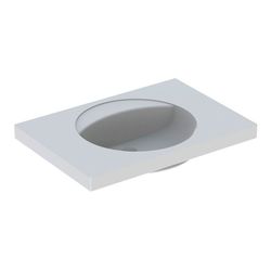 Geberit Preciosa Waschtisch mit Ablagefläche, Breite 80cm, Tiefe 55cm, ohne Hahnloch... GEBERIT-124284600 4022009232202 (Abb. 1)