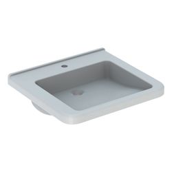 Geberit Renova Comfort Square Waschtisch barrierefrei, Breite 60cm, Tiefe 55cm, Hahn... GEBERIT-128662000 4022009317701 (Abb. 1)