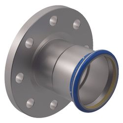 Geberit Mapress Edelstahl Flansch PN 10/16, mit Pressmuffe, Gas, D 108mm, DN 100... GEBERIT-34211 4024723342113 (Abb. 1)
