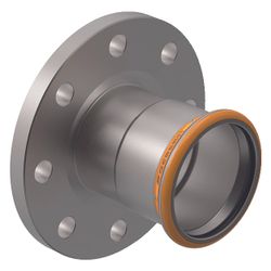 Geberit Mapress Therm Flansch PN 10/16 mit Pressmuffe 108mm, DN 100, 43741... GEBERIT-43741 4025410097248 (Abb. 1)
