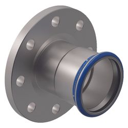 Geberit Mapress Edelstahl Flansch PN 10/16, mit Pressmuffe D 108mm, DN 100... GEBERIT-33741 4024723337416 (Abb. 1)