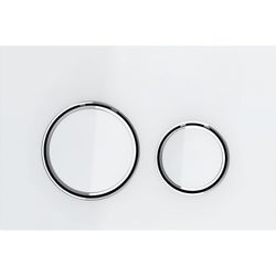 Geberit Sigma 50 (ex Sigma 21) Drückerplatte mit 2-Mengen-Spülung, Weiß, Metallfarbe... GEBERIT-115884SI1 4025416793397 (Abb. 1)