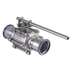 Geberit Mapress Edelstahl Kugelhahn mit Betätigungshebel, geflanscht Außendurchmesser 10... GEBERIT-92109 4024723921097 (Abb. 1)