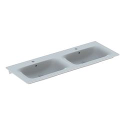 Geberit Renova Plan Doppelmöbelwaschtisch, Breite 130cm, Tiefe 48cm, Hahnloch mittig... GEBERIT-122230600 4022009368970 (Abb. 1)