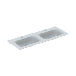 Geberit Renova Plan Doppelmöbelwaschtisch, Breite 130cm, Tiefe 48cm, Hahnloch mittig... GEBERIT-122230600 4022009368970 (Abb. 1)