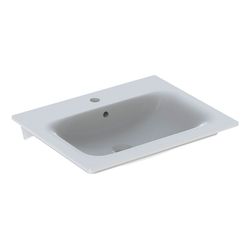 Geberit Renova Plan Möbelwaschtisch, Breite 60cm, Tiefe 48cm, Hahnloch mittig, Überl... GEBERIT-122260600 4022009368932 (Abb. 1)