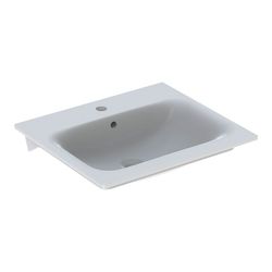 Geberit Renova Plan Möbelwaschtisch, Breite 55cm, Tiefe 48cm, Hahnloch mittig, Überl... GEBERIT-122255000 4022009368925 (Abb. 1)