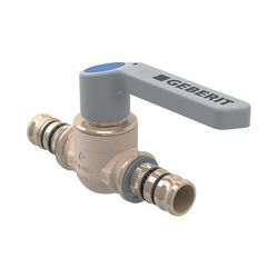 Geberit Mepla Kugelhahn mit Betätigungshebel, Rg, SiBr, d 26mm, PN 10 bar, Rotguss b... GEBERIT-603020002 4025416285113 (Abb. 1)