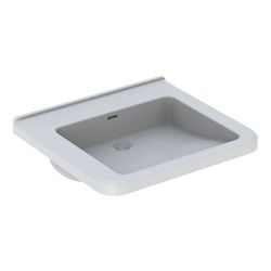 Geberit Renova Comfort Square Waschtisch barrierefrei 60x55cm, ohne Hahnloch, mit Üb... GEBERIT-128663000 4022009320183 (Abb. 1)