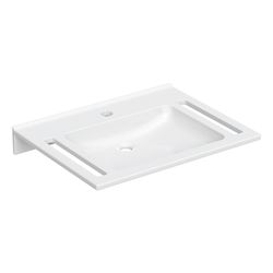 Geberit Publica Waschtisch eckiges Design, Ausschnitten, barrierefrei, B 70cm T 55cm... GEBERIT-402170016 4022009330014 (Abb. 1)