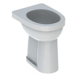 Geberit Renova Comfort Stand-WC Flachspüler, erhöht, Höhe 49cm, Abgang vertikal Tief... GEBERIT-218521000 4022009353686 (Abb. 1)