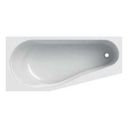 Geberit Renova Fünfeckbadewanne Länge 160cm, Breite 75cm, Abgang rechts... GEBERIT-657260000 4022009093384 (Abb. 1)
