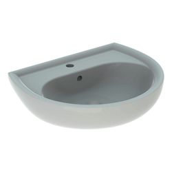 Geberit Renova Waschtisch, Breite 60cm, Tiefe 49cm, Hahnloch mittig, Überlauf sichtb... GEBERIT-223060068 4022009269390 (Abb. 1)