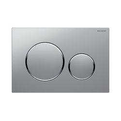 Geberit Drückerplatte Sigma 20, für 2-Mengen-Sp. Mattchrom / hochglanz-verchromt / M... GEBERIT-115882KN1 4025416544685 (Abb. 1)