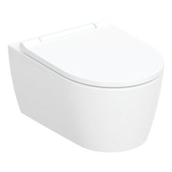 Geberit ONE Set Wand-WC Tiefspüler, geschlossene Form, TurboFlush, mit WC-Sitz Mattw... GEBERIT-500202JT1 4025410645920 (Abb. 1)