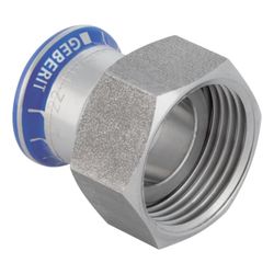 Geberit Mapress Edelstahl Übergang mit Überwurfmutter aus Chrom-Nickel-Stahl d 18mm, di ... GEBERIT-35133 4025410711977 (Abb. 1)