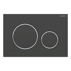 Geberit Sigma 20 Drückerplatte mit 2-Mengen-Spülung, Mattschwarz lackiert/Hochglanz ... GEBERIT-115882141 4025416709206 (Abb. 1)