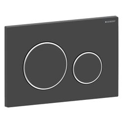 Geberit Drückerplatte Sigma20 mit 2-Mengen-Spülung, Mattschwarz lackiert/Hochglanz v... GEBERIT-115882141 4025416709206 (Abb. 1)
