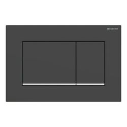 Geberit Sigma 20 (ex Sigma 30) Drückerplatte mit 2-Mengen-Spülung, Mattschwarz lacki... GEBERIT-115883141 4025416709176 (Abb. 1)