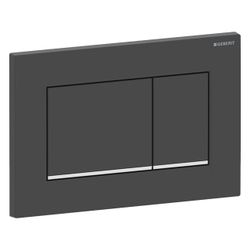 Geberit Drückerplatte Sigma20 mit 2-Mengen-Spülung, Mattschwarz lackiert/Hochglanz v... GEBERIT-115883141 4025416709176 (Abb. 1)