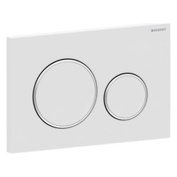 Geberit Drückerplatte Sigma20 mit 2-Mengen-Spülung, Weiß matt lackiert/Hochglanz ver... GEBERIT-115882JT1 4025410635556 (Abb. 1)