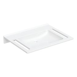 Geberit Publica Waschtisch eckiges Design, Ausschnitten, barrierefrei, B 70cm T 55cm... GEBERIT-501043111 4025410753588 (Abb. 1)
