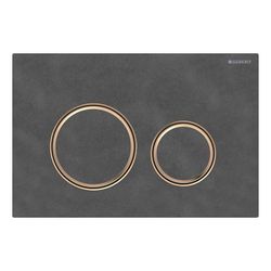 Geberit Sigma 50 (ex Sigma 21) Drückerplatte, 2-Mengen-Spülung, Round, Mustang-Schie... GEBERIT-115650JM1 4025410748973 (Abb. 1)