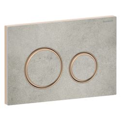Geberit Drückerplatte Sigma50, 2-Mengen-Spülung, rund, Betonoptik, Metallfarbe Rotgo... GEBERIT-115650JV1 4025410748980 (Abb. 1)