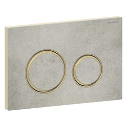 Geberit Drückerplatte Sigma50, 2-Mengen-Spülung, rund, Betonoptik, Metallfarbe Messi... GEBERIT-115652JV1 4025410749345 (Abb. 1)