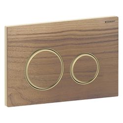 Geberit Drückerplatte Sigma50, 2-Mengen-Spülung, rund, Nussbaum amerik., Metallfarbe... GEBERIT-115652JX1 4025410749369 (Abb. 1)