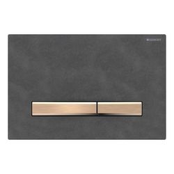 Geberit Sigma 50 Drückerplatte, 2-Mengen-Spülung, Square, Mustang-Schiefer, Metallfa... GEBERIT-115670JM2 4025410749376 (Abb. 1)