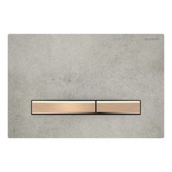 Geberit Sigma 50 Drückerplatte, 2-Mengen-Spülung, Square, Betonoptik, Metallfarbe Ro... GEBERIT-115670JV2 4025410749390 (Abb. 1)