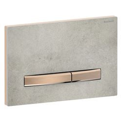 Geberit Drückerplatte Sigma50, 2-Mengen-Spülung, Square, Betonoptik, Metallfarbe Rot... GEBERIT-115670JV2 4025410749390 (Abb. 1)