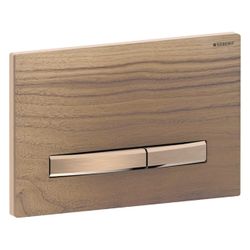 Geberit Drückerplatte Sigma50, 2-Mengen-Spülung, Square, Nussbaum amerikanisch, Meta... GEBERIT-115670JX2 4025410749260 (Abb. 1)