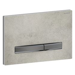 Geberit Drückerplatte Sigma50, 2-Mengen-Spülung, Square, Betonoptik, Metallfarbe Sch... GEBERIT-115671JV2 4025410749406 (Abb. 1)