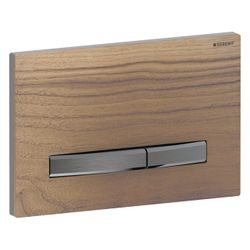 Geberit Drückerplatte Sigma50, 2-Mengen-Spülung, Square, Nussbaum amerikanisch, Meta... GEBERIT-115671JX2 4025410749529 (Abb. 1)