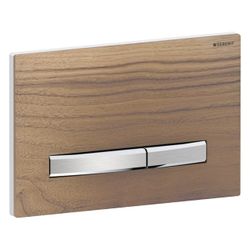 Geberit Drückerplatte Sigma50, 2-Mengen-Spülung, Square, Nussbaum amerikanisch, Meta... GEBERIT-115788JX2 4025410758958 (Abb. 1)