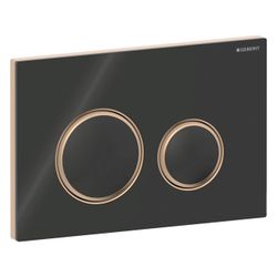 Geberit Drückerplatte Sigma50, 2-Mengen-Spülung, rund, Schwarz, Metallfarbe Rotgold,... GEBERIT-115650SJ1 4025410759054 (Abb. 1)