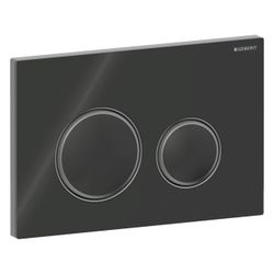 Geberit Drückerplatte Sigma50, 2-Mengen-Spülung, rund, Schwarz, Metallfarbe Schwarzc... GEBERIT-115651SJ1 4025410759412 (Abb. 1)